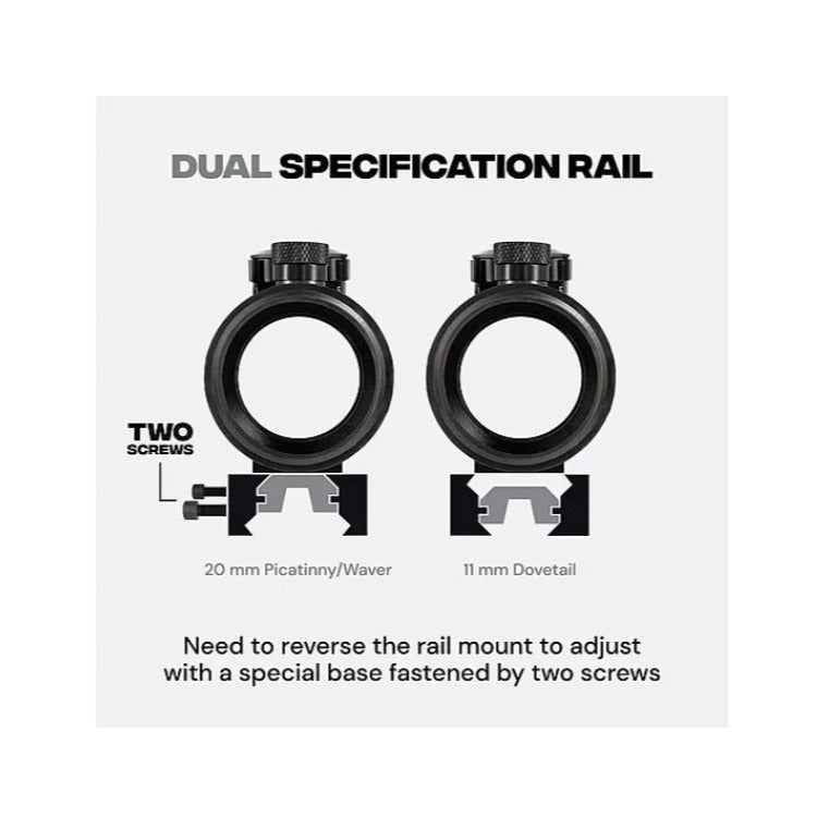 Ballista BAL-DS-03 1x30 Red and Green Dot Crossbow Sight with Dual Rail Mount