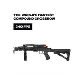 Ballista BAT Reverse Draw Crossbow, Triangle Buttstock, 340 FPS, 150 Pound Draw