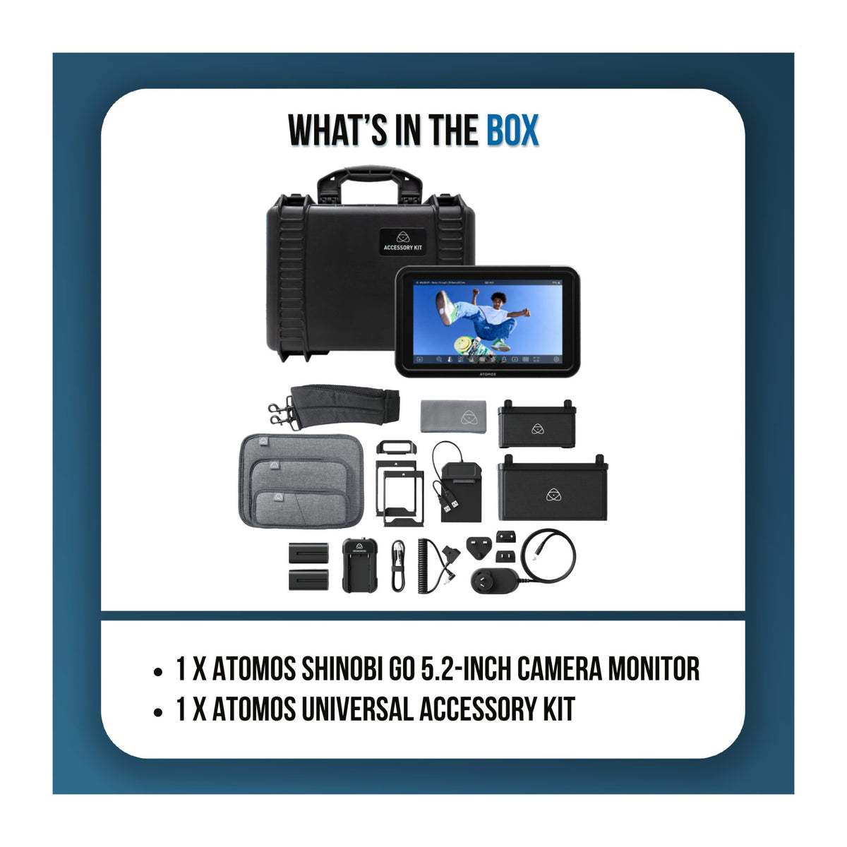 Atomos Shinobi GO 5.2-inch HDR Touchscreen Camera Monitor Bundle with Atomos Universal Accessory Kit