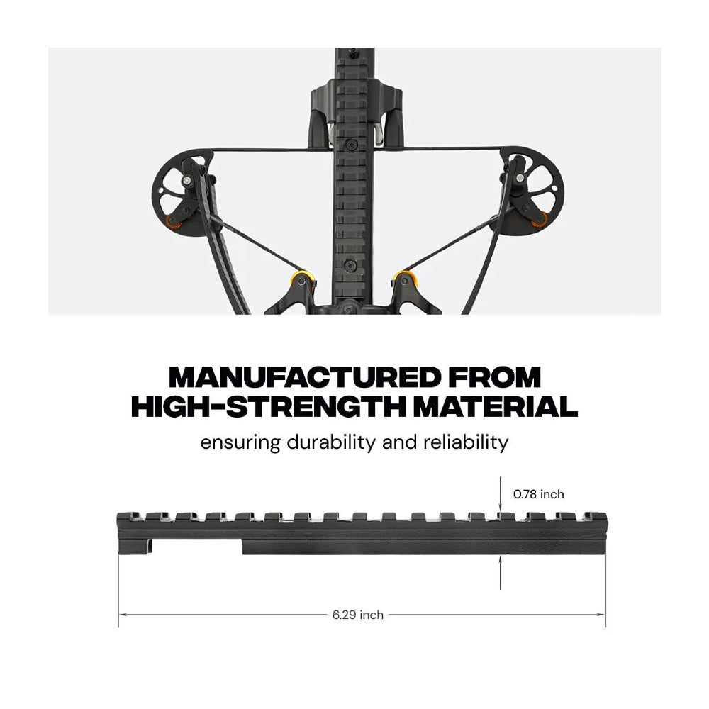 Ballista BAT Reverse Bottom Picatinny Accessory Rail V2, 6.29 Inch Aluminum