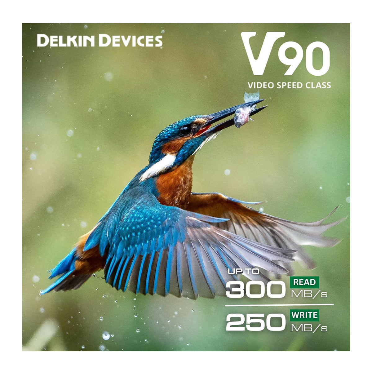Delkin Devices Power 128GB SDXC V90 UHS-II Memory Card for Cameras