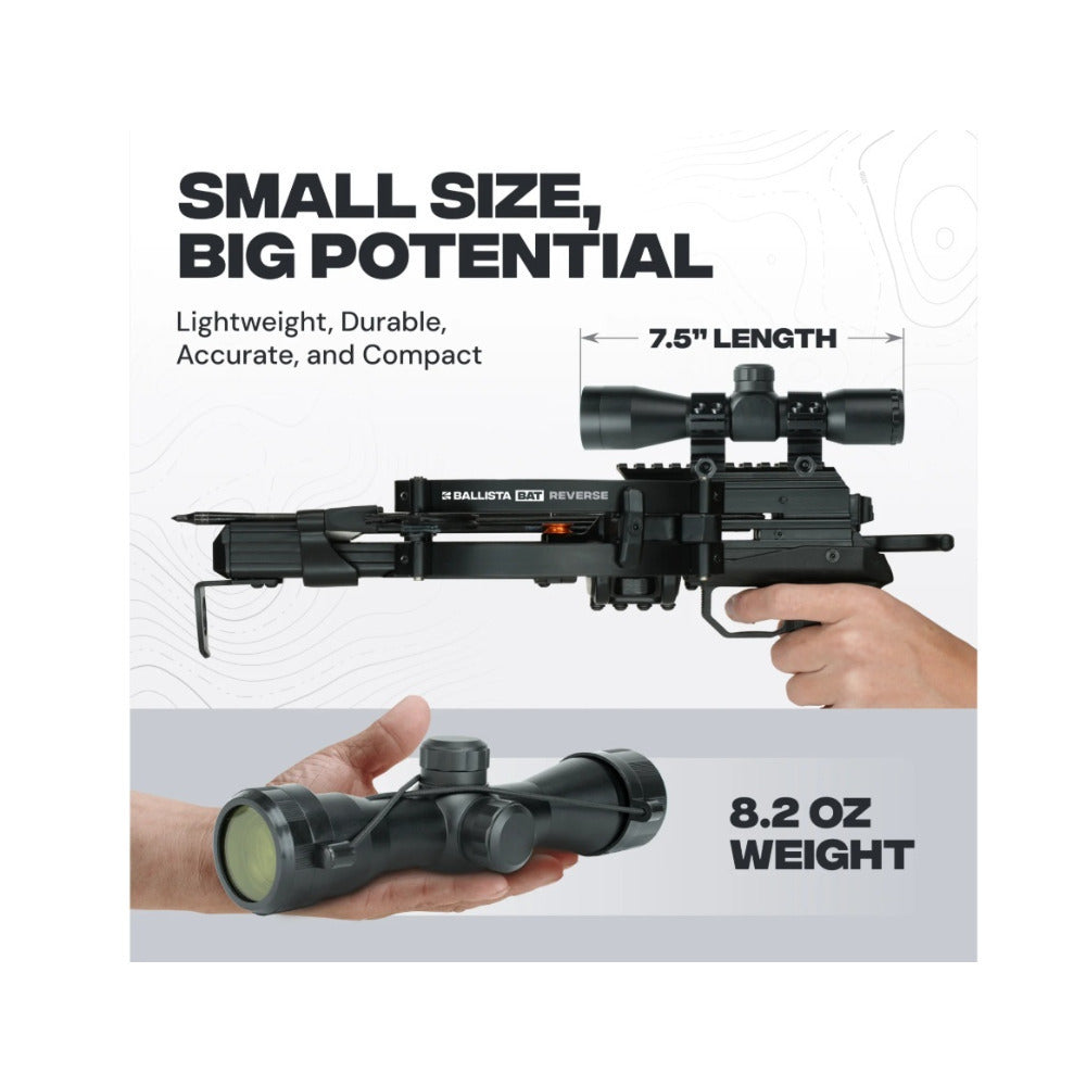 Ballista Bat Compound Crossbow with L-Buttstock and Accessories Bundle