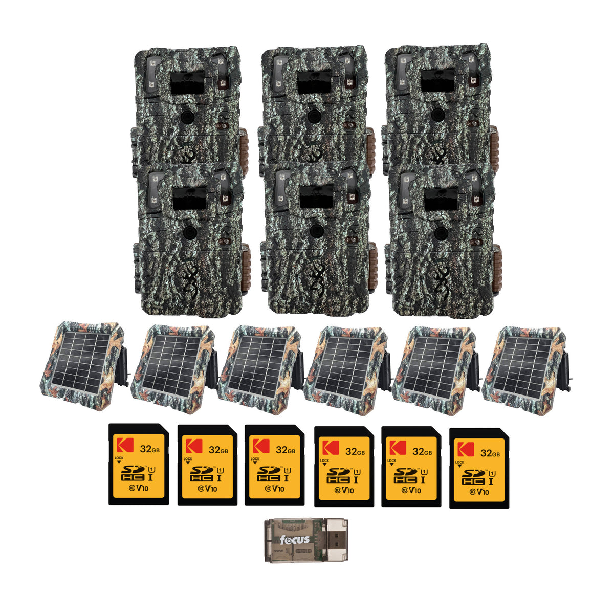 Browning Trail Cameras Command Ops Elite 40MP (6-Pack) Bundle with Accessories