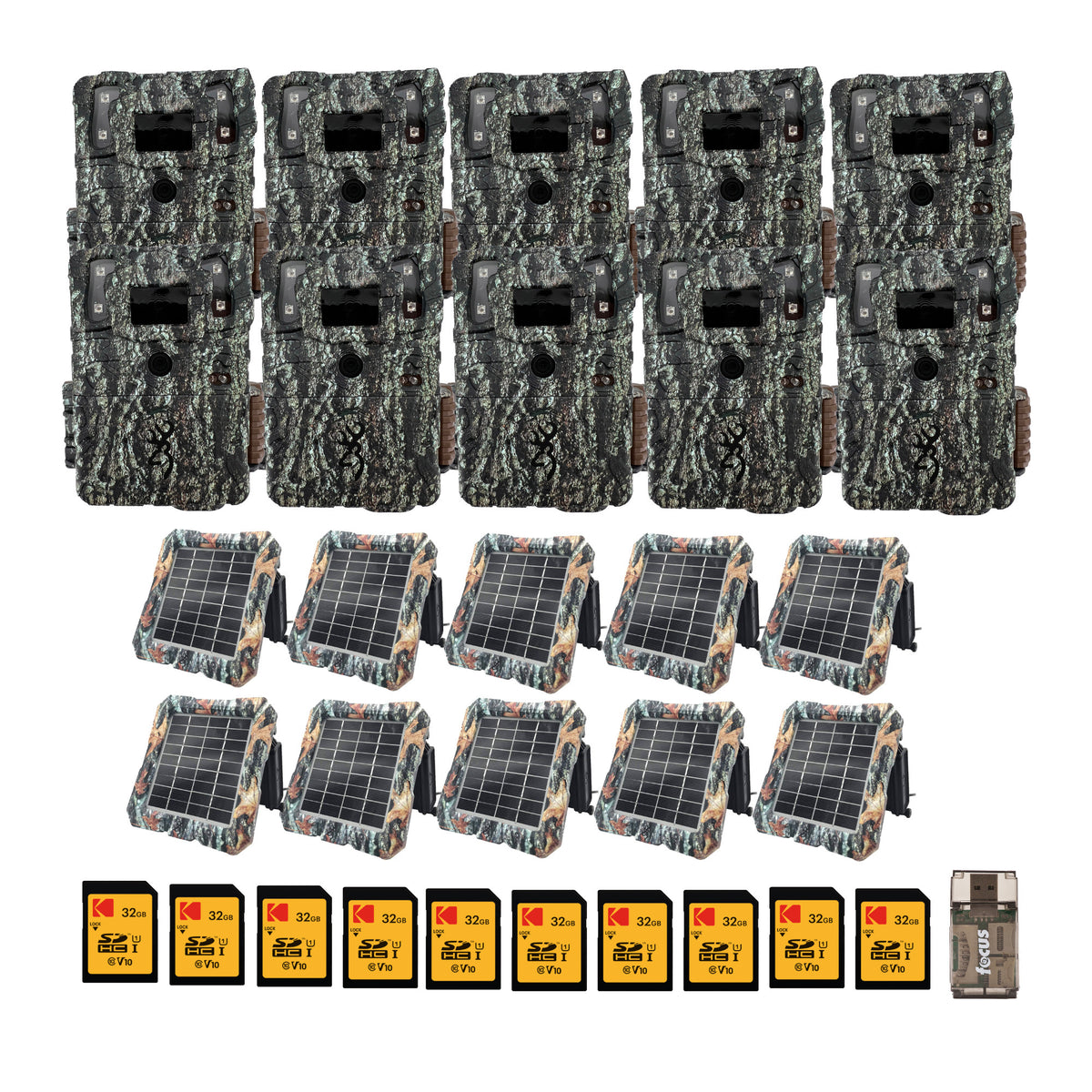 Browning Trail Cameras Command Ops Elite 40MP (10-Pack) Bundle with Accessories