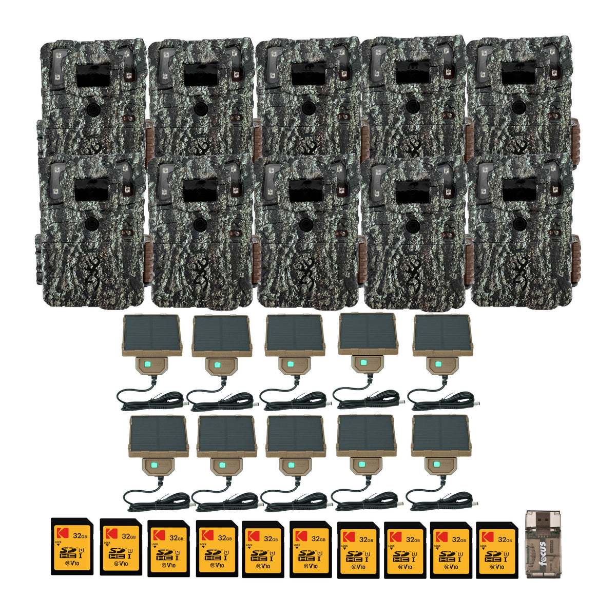 Browning Trail Cameras Command Ops Elite 40MP (10-Pack) Bundle with Accessories