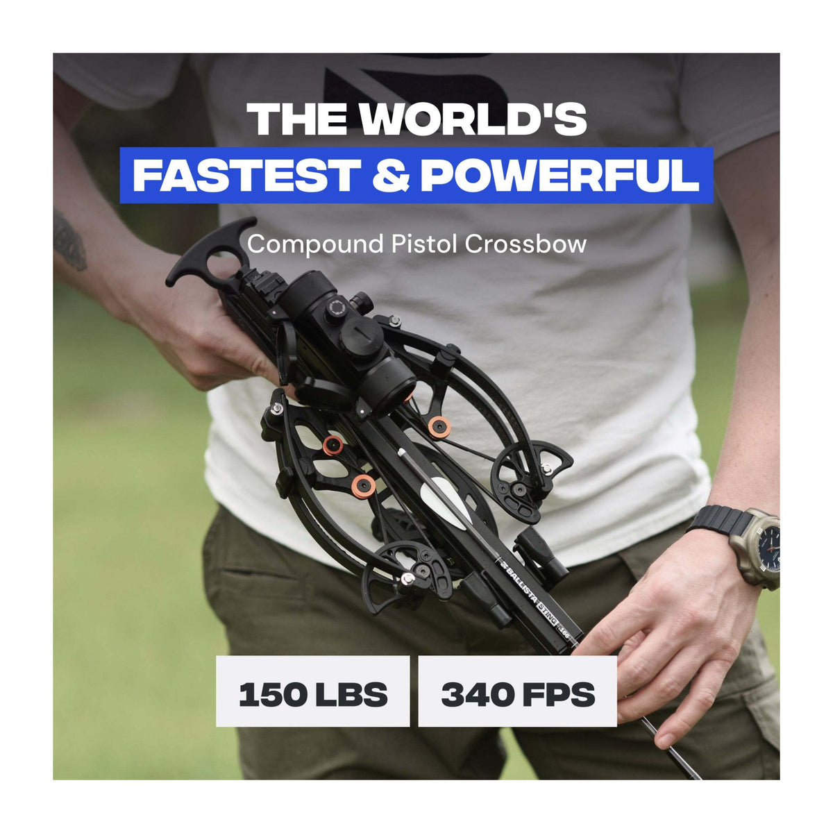 Ballista BAT Reverse Draw Compound Crossbow Bowfishing Bundle with Accessories