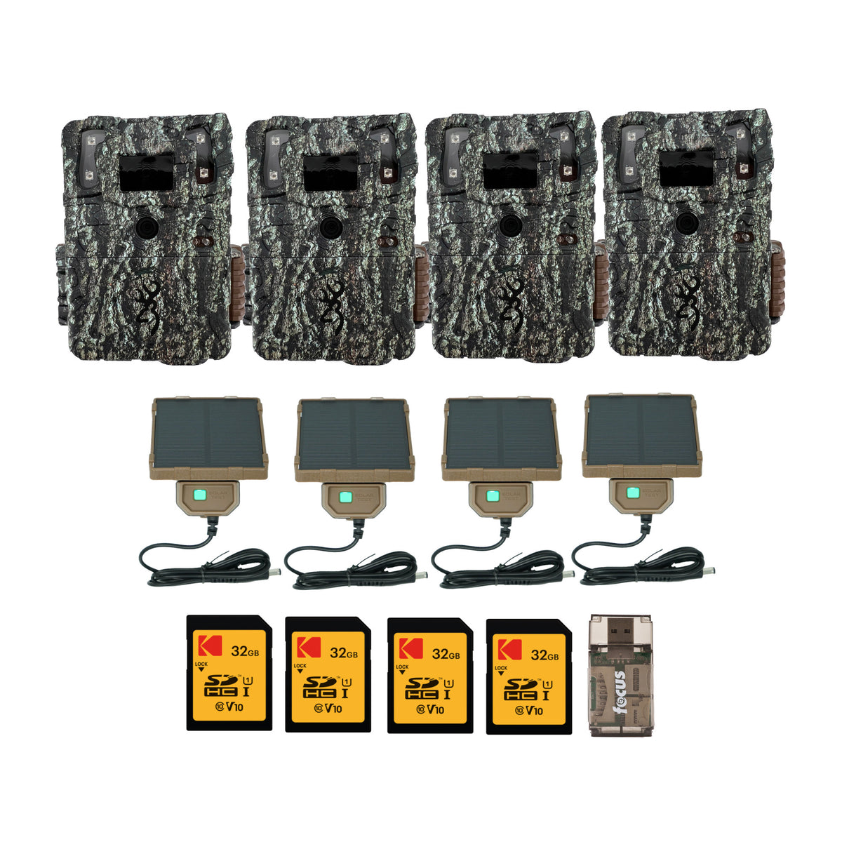 Browning Trail Cameras Command Ops Elite 40MP (4-Pack) Bundle with Accessories