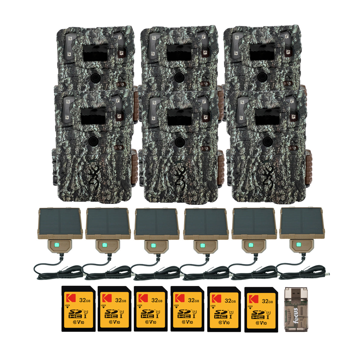 Browning Trail Cameras Command Ops Elite 40MP (6-Pack) Bundle with Accessories