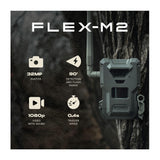 Spypoint FLEX-M2 32MP Trail Camera Bundle with 10-Watts Lithium Battery Solar Panel and Accessories