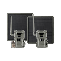Spypoint FLEX-M2 32MP Trail Camera 2-Pack Bundle with Two Solar Panels and Card Reader (5 Items)