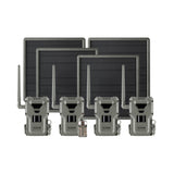 Spypoint FLEX-M2 32MP Trail Camera 4-Pack Bundle with Four Solar Panels and Card Reader (9 Items)