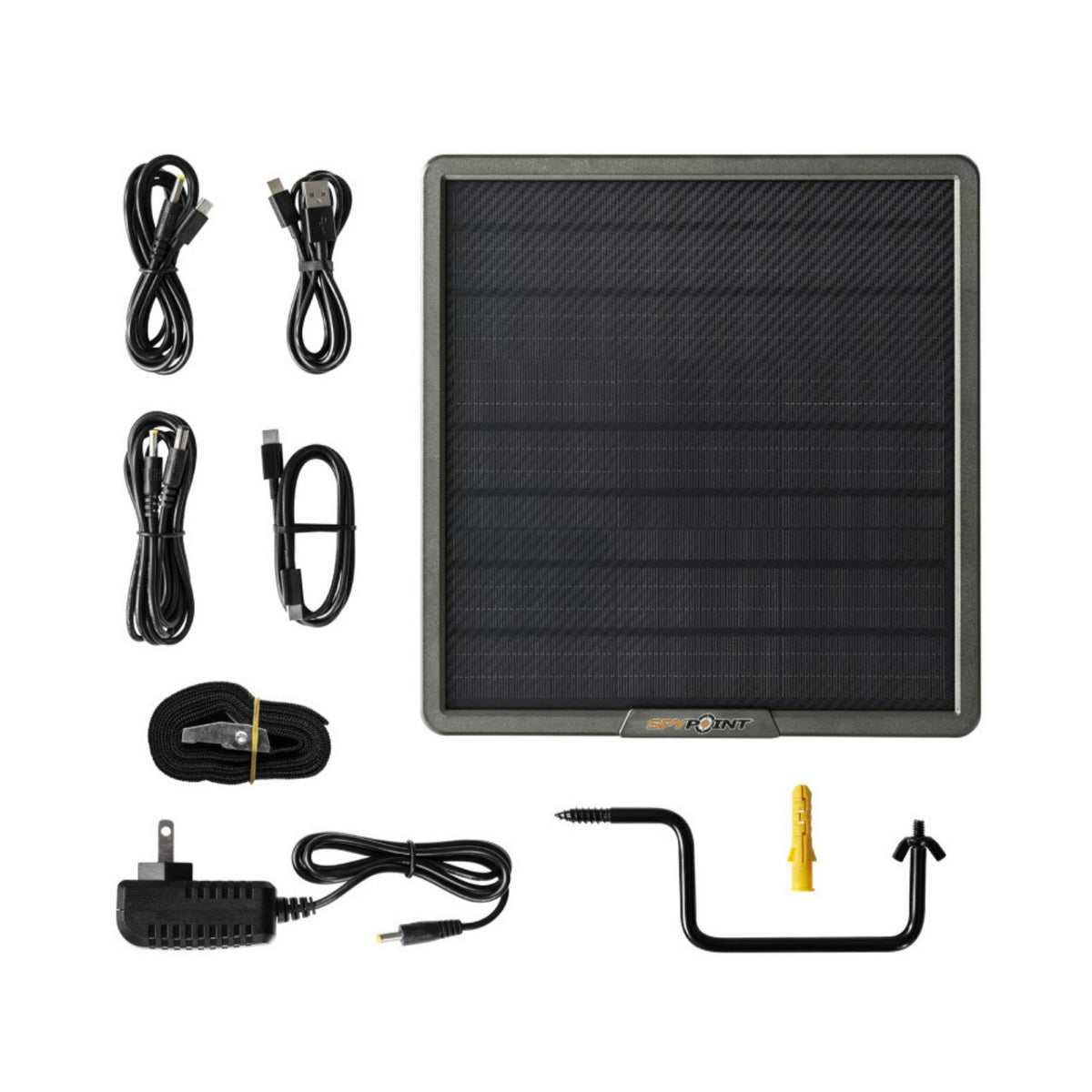 Spypoint FLEX-M2 32MP Trail Camera 6-Pack Bundle with Six Solar Panels and Card Reader (13 Items)