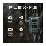 Spypoint FLEX-M2 32MP Trail Camera 6-Pack Bundle with Six Solar Panels and Card Reader (13 Items)