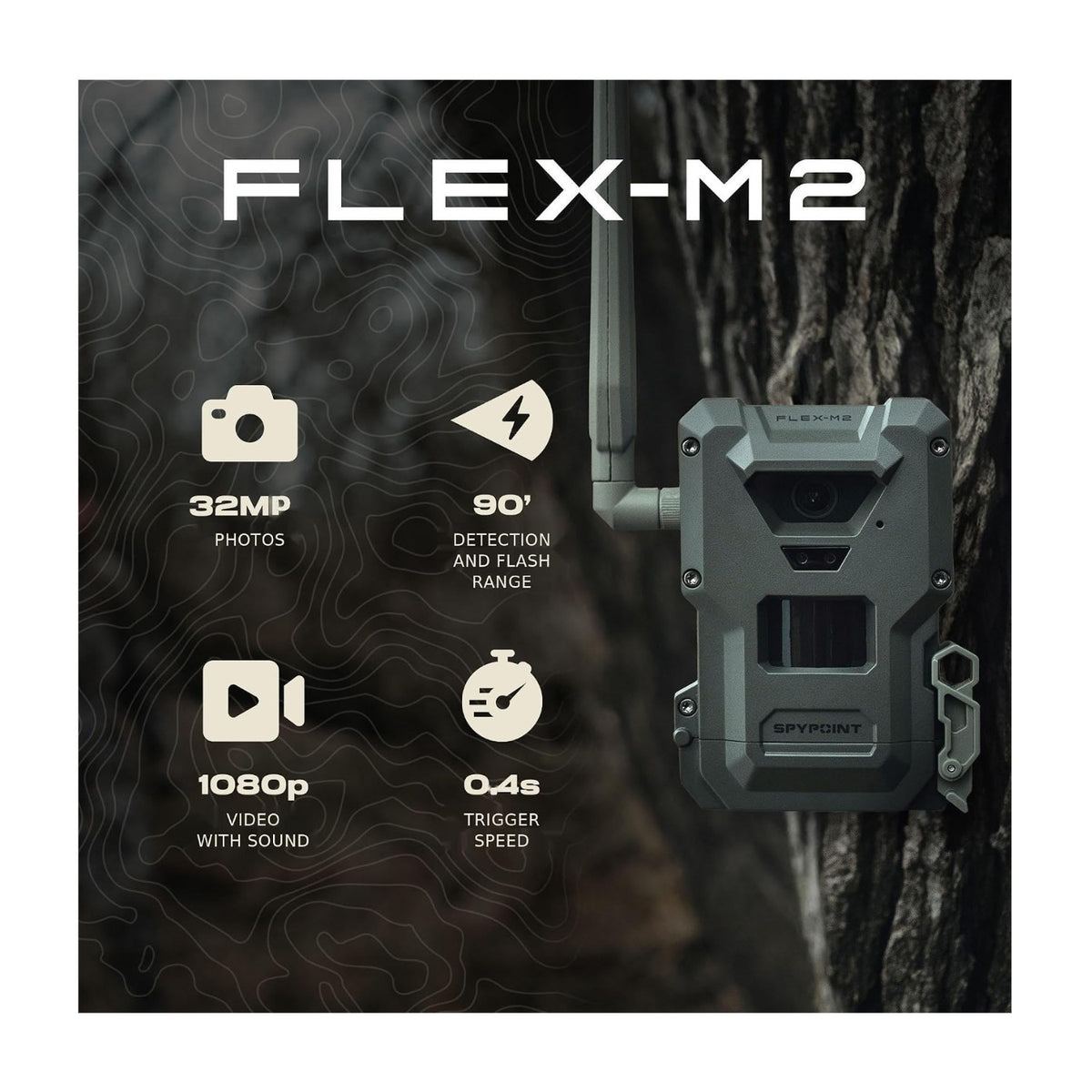 Spypoint FLEX-M2 32MP Trail Camera 10-Pack Bundle with Ten Solar Panels and Card Reader (21 Items)