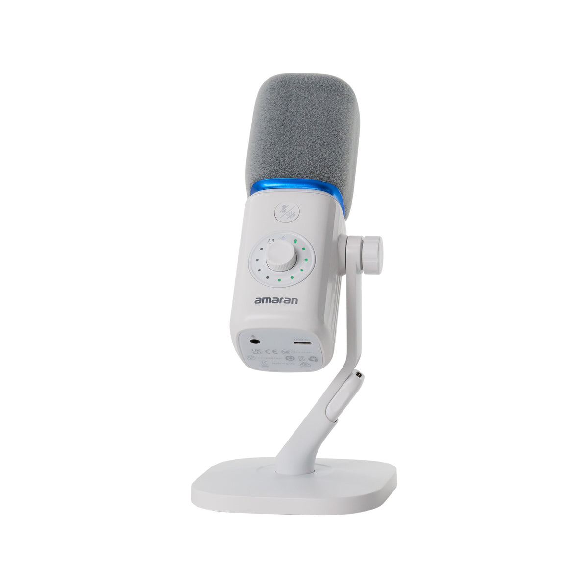 Amaran Mic Desktop Stand Kit with 6-Layer Noise Reduction and 50m Wireless Transmission (White)
