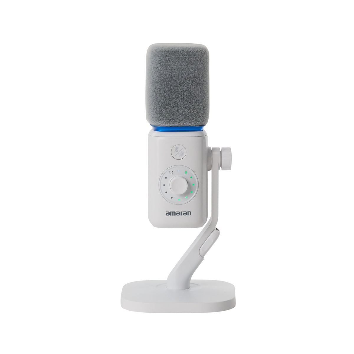 Amaran Mic Desktop Stand Kit with 6-Layer Noise Reduction and 50m Wireless Transmission (White)