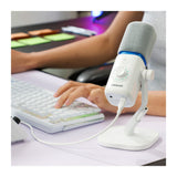 Amaran Mic Desktop Stand Kit with 6-Layer Noise Reduction and 50m Wireless Transmission (White)