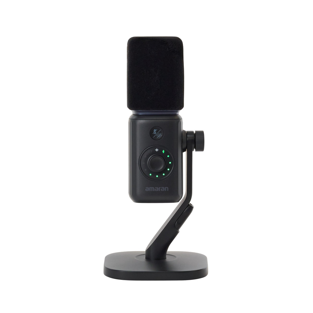 amaran Mic Wireless Microphone Desktop Stand Kit for Live Streaming, Podcasting (Charcoal)
