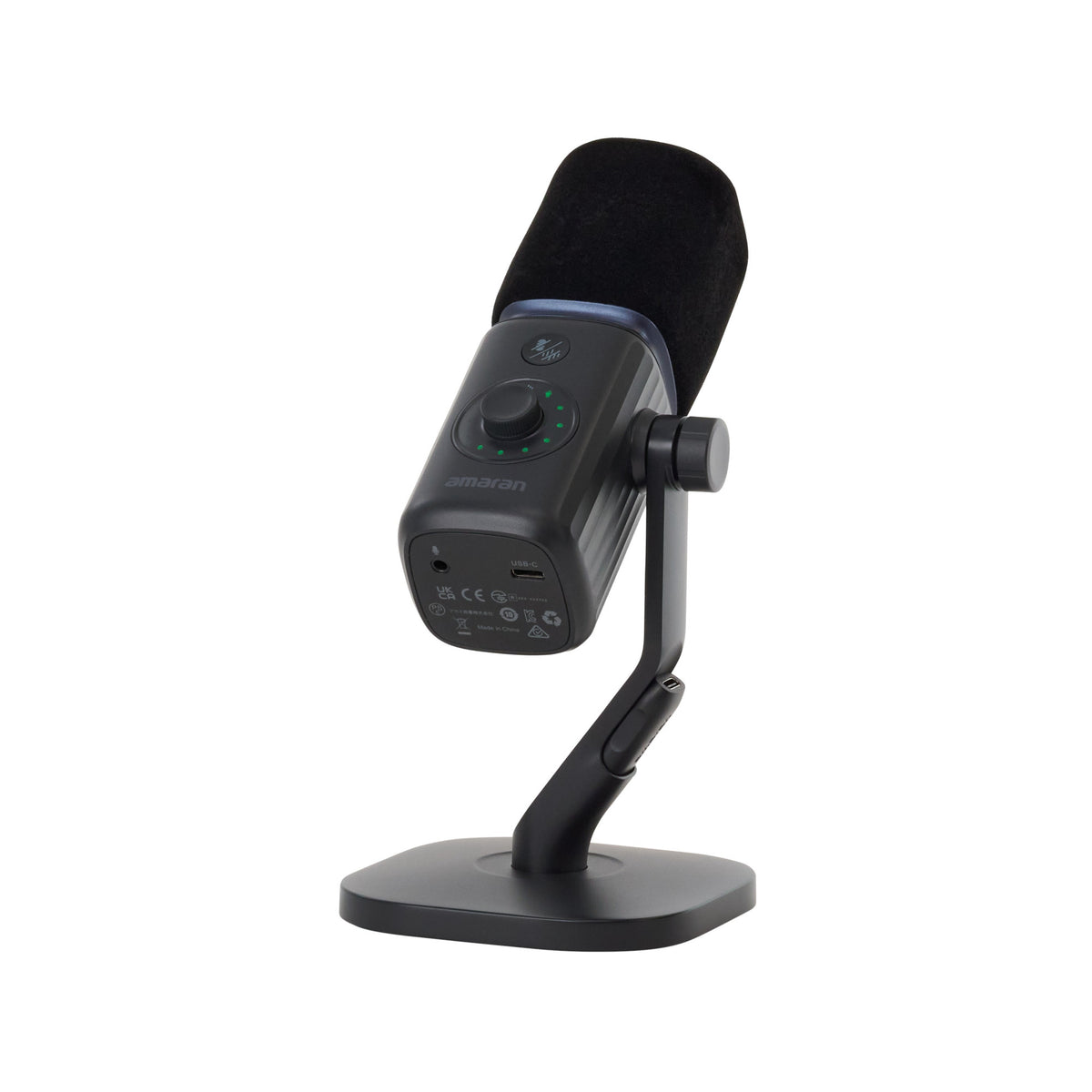 amaran Mic Wireless Microphone Desktop Stand Kit for Live Streaming, Podcasting (Charcoal)