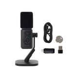 amaran Mic Wireless Microphone Desktop Stand Kit for Live Streaming, Podcasting (Charcoal)
