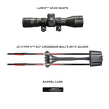 Killer Instinct BOSS-X Crossbow Package Bundle with HYPR-V Crossbow Bolts 6-Pack and Broadheads
