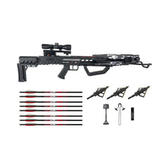 Killer Instinct BOSS-X Crossbow Package Bundle with HYPR-V Crossbow Bolts 6-Pack and Broadheads