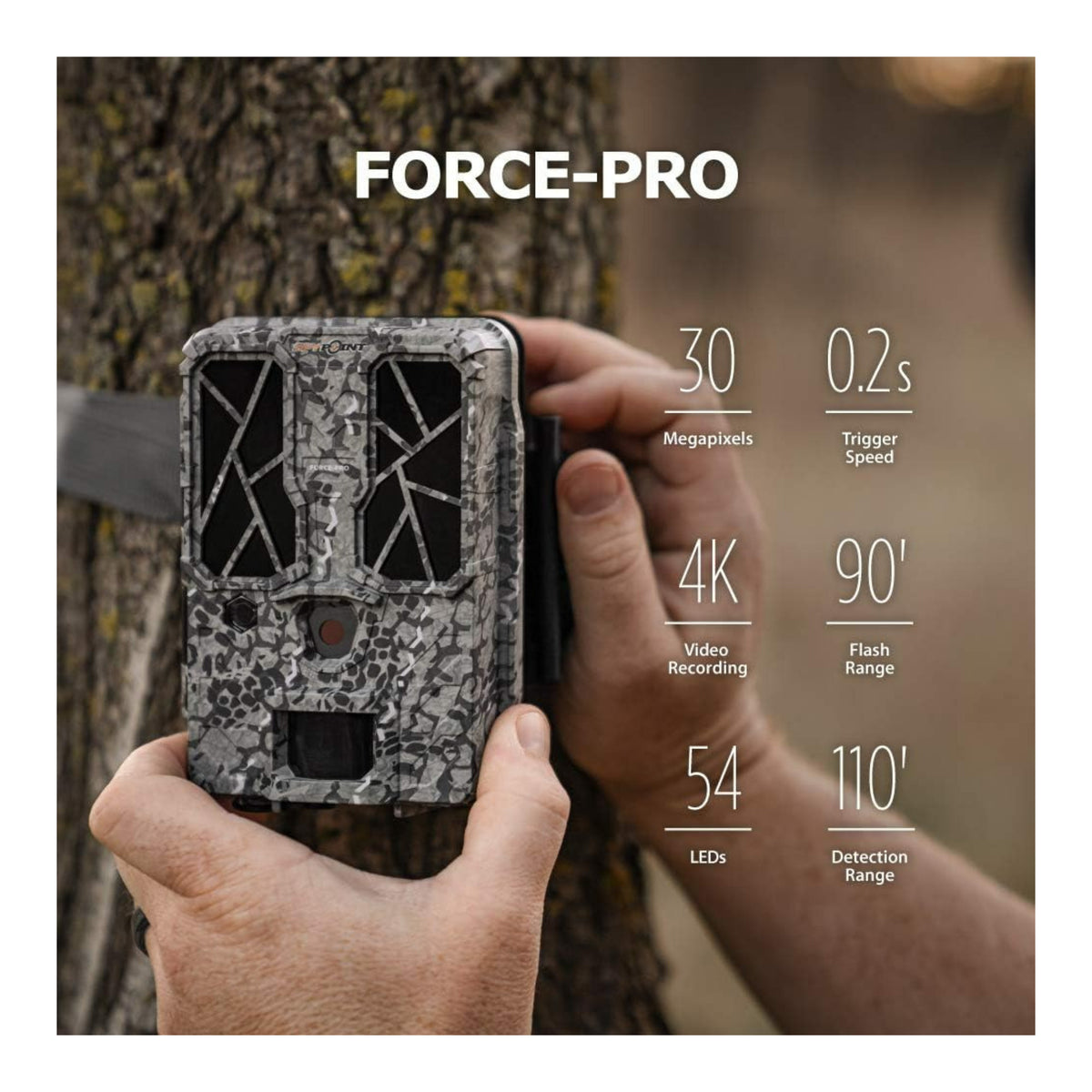 Spypoint FORCE-PRO Trail Camera Bundle with Solar Panel and Card Reader