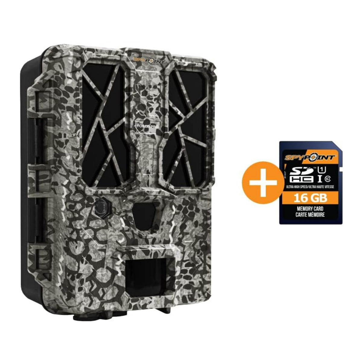 Spypoint FORCE-PRO Trail Camera (2 Pack) Bundle with Solar Panel and Card Reader