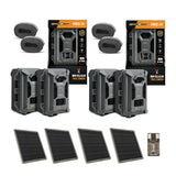 Spypoint Force-24 24MP 2K Video Trail Camera (4-Pack) Bundle with Solar Panels and Card Reader
