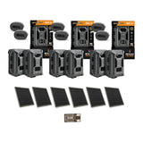 Spypoint Force-24 24MP 2K Video Trail Camera (6-Pack) Bundle with Solar Panels and Card Reader