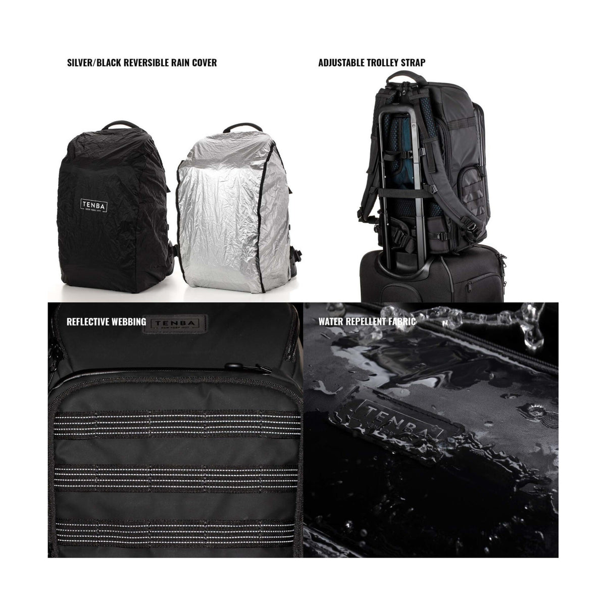 Tenba Axis V2 24L Backpack for DSLR, Mirrorless Cameras, Lenses, 16-inch Laptop, and More (Black)