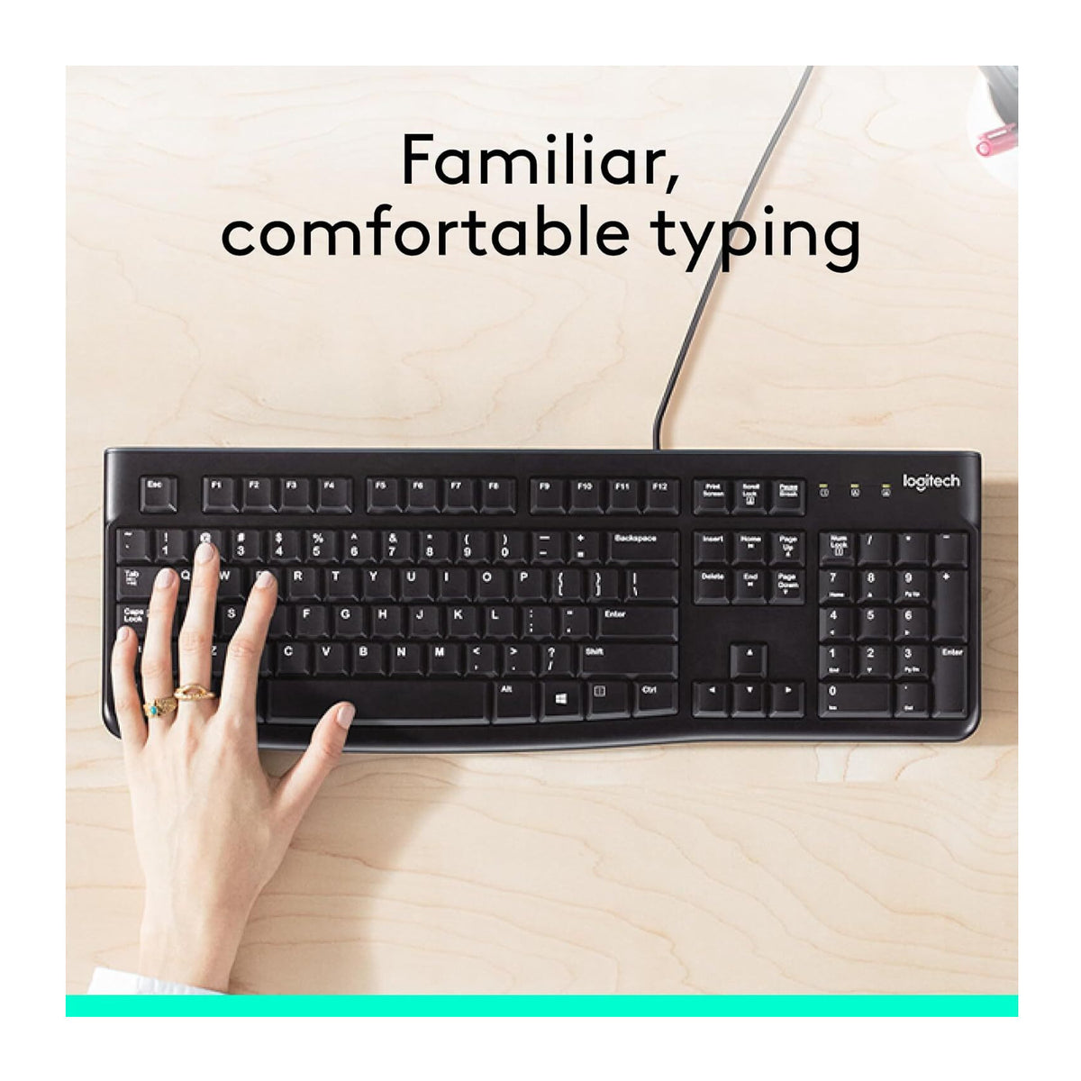 Logitech K120 Full Size Wired USB Plug and Play Keyboard