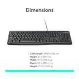 Logitech K120 Full Size Wired USB Plug and Play Keyboard