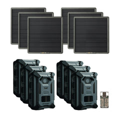 Spypoint FORCE-4K 40MP Trail Camera (6 Pack) Bundle with Solar Panel and Card Reader