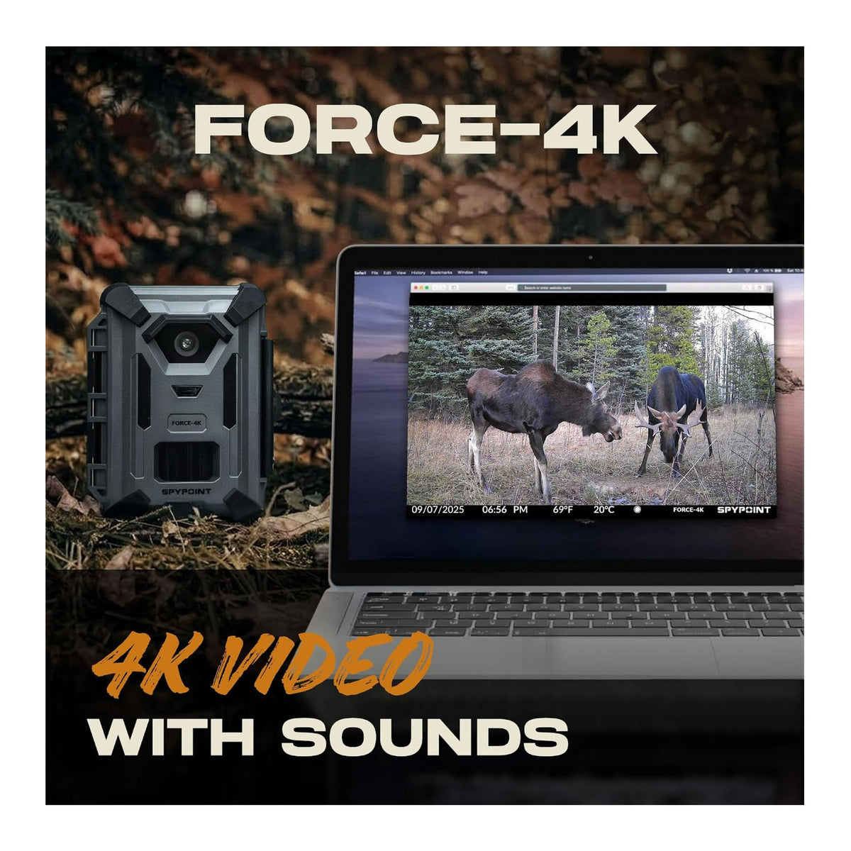 Spypoint FORCE-4K 40MP Trail Camera (10 Pack) Bundle with Solar Panel and Card Reader
