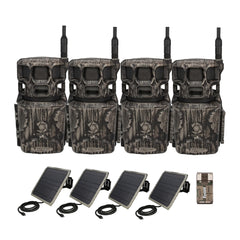Stealth Cam Revolver Pro 3.0 360-Degree Cellular Trail Camera (4-Pack) Bundle with Accessories