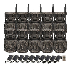 Stealth Cam Revolver Pro 3.0 360-Degree Cellular Trail Camera (10-Pack) Bundle with Accessories