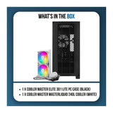 Cooler Master Elite 301 Lite Mini Tower PC Case Bundle with MasterLiquid 240L ARGB Liquid Cooler