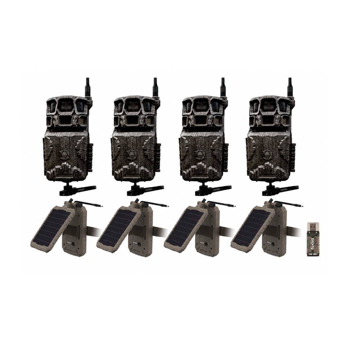 Stealth Cam Revolver Pro 3.0 360-Degree Cellular Trail Camera with Solar Battery Bundle