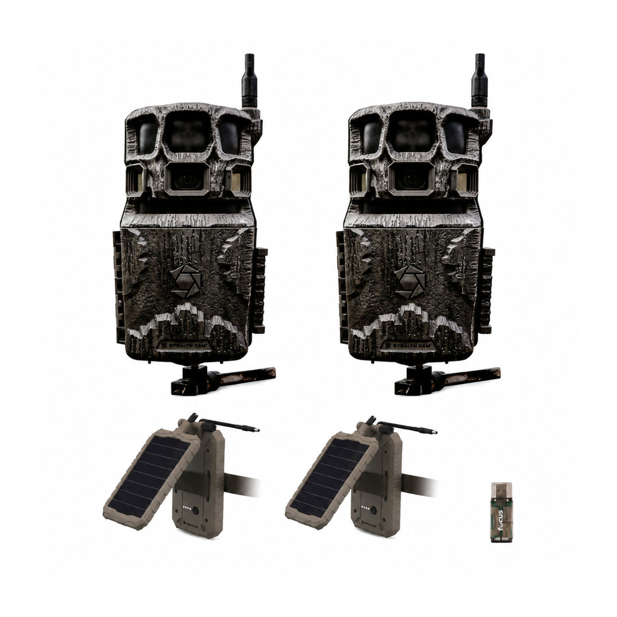 Stealth Cam Revolver Pro 3.0 360-Degree Cellular Trail Camera and Solar Battery Pack (Bundle)