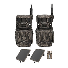Stealth Cam Revolver Pro 3.0 360 Cellular Trail Camera (2-Pack) Bundle with Solar Pack and Reader