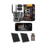 Spypoint FLEX DARK 40MP Cellular Trail Camera (2-Pack) Bundle with Solar Panels and Card Reader