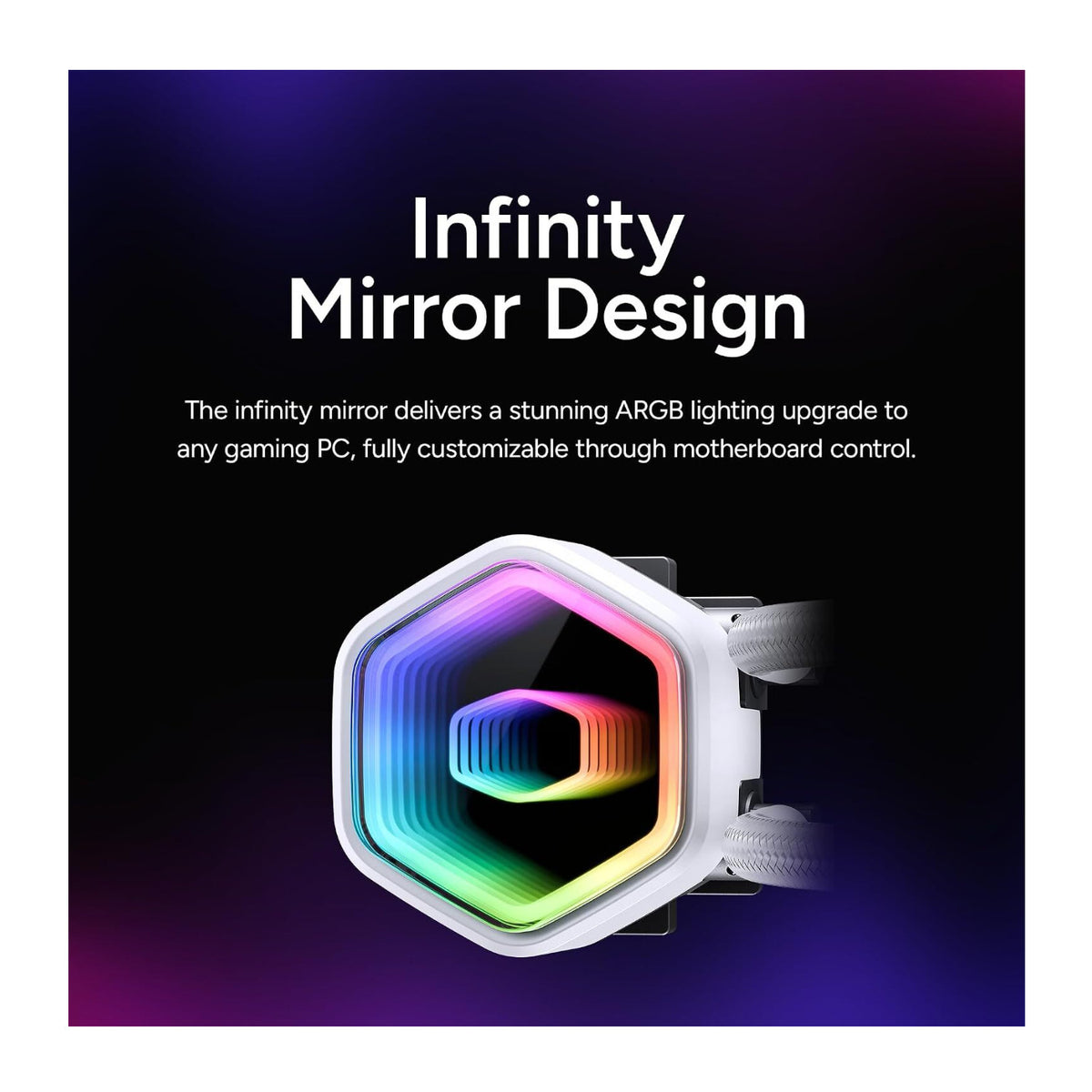 Cooler Master 360 Core II ARGB CPU Liquid Cooler (Infinity Mirror White)