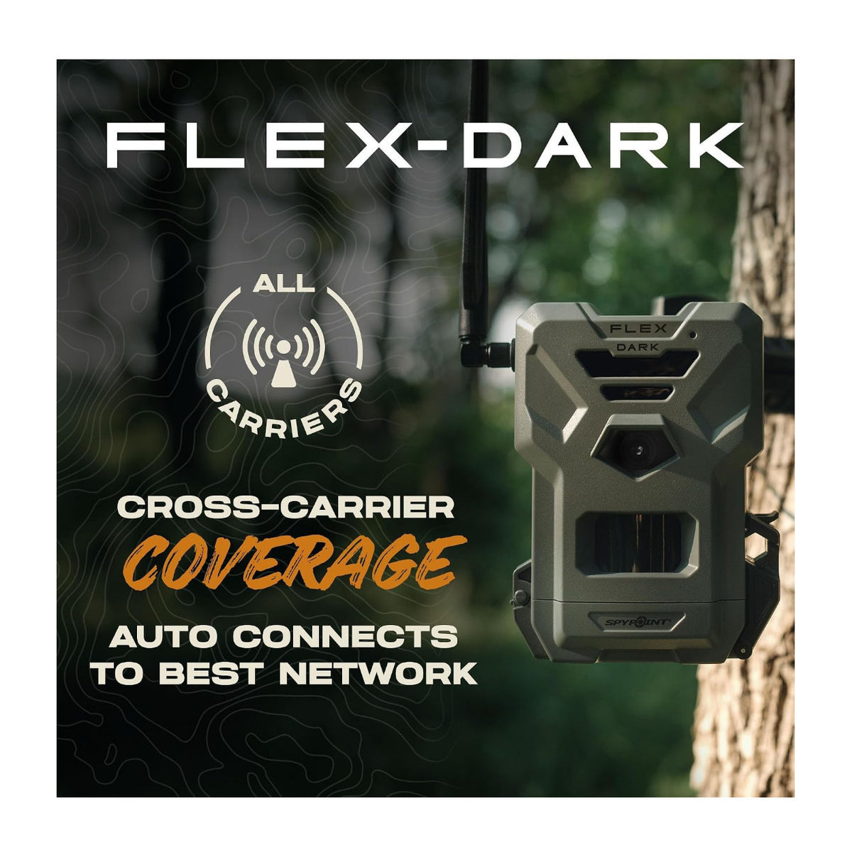 Spypoint FLEX DARK 40MP Cellular Trail Camera (2-Pack) Bundle with Solar Panels and Card Reader