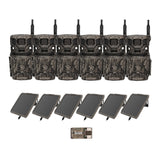 Stealth Cam Revolver Pro 3.0 360 Cellular Trail Camera (6-Pack) Bundle with Solar Pack and Reader