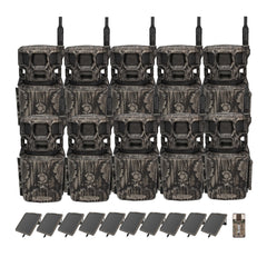 Stealth Cam Revolver Pro 3.0 360 Cellular Trail Camera (10-Pack) Bundle with Solar Pack and Reader