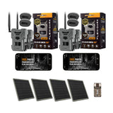 Spypoint FLEX DARK 40MP Cellular Trail Camera (4-Pack) Bundle with Solar Panels and Card Reader