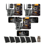 Spypoint FLEX DARK 40MP Cellular Trail Camera (6-Pack) Bundle with Solar Panels and Card Reader
