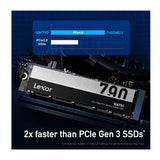 Lexar 1TB NM790 M.2 2280 PCIe Gen 4x4 NVMe Solid State Drive with Up to 7400MB/s Read Speeds