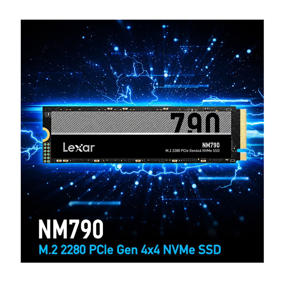 Lexar 2TB NM790 M.2 2280 PCIe Gen 4x4 NVMe Solid State Drive with Up to 7400MB/s Read Speeds